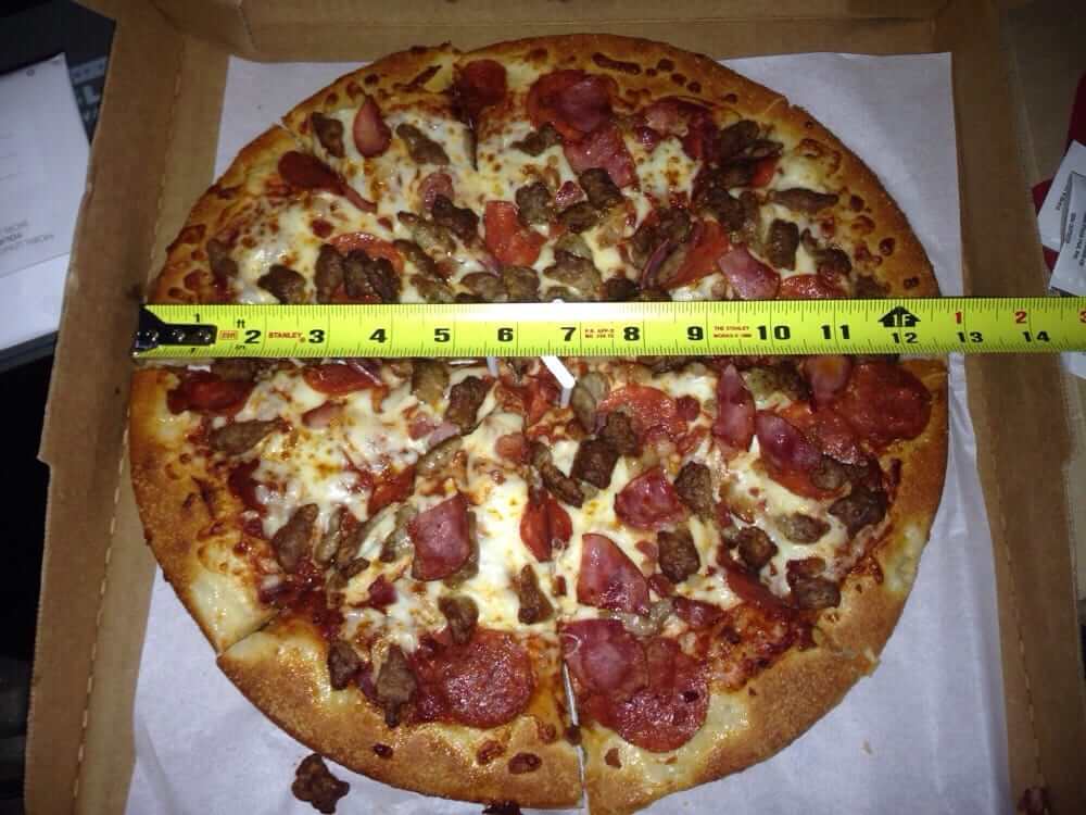 How Big Is A 14 Inch Pizza Slices Servings Size And Calories