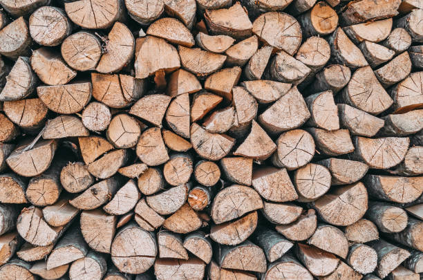 Firewood, woodpile near the texture of wood